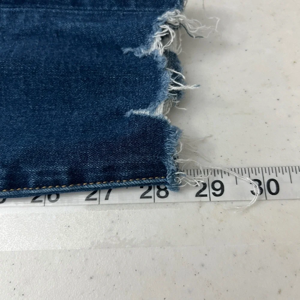American Eagle High Waisted Skinny Distressed Jeans Dark Wash 8 Regular